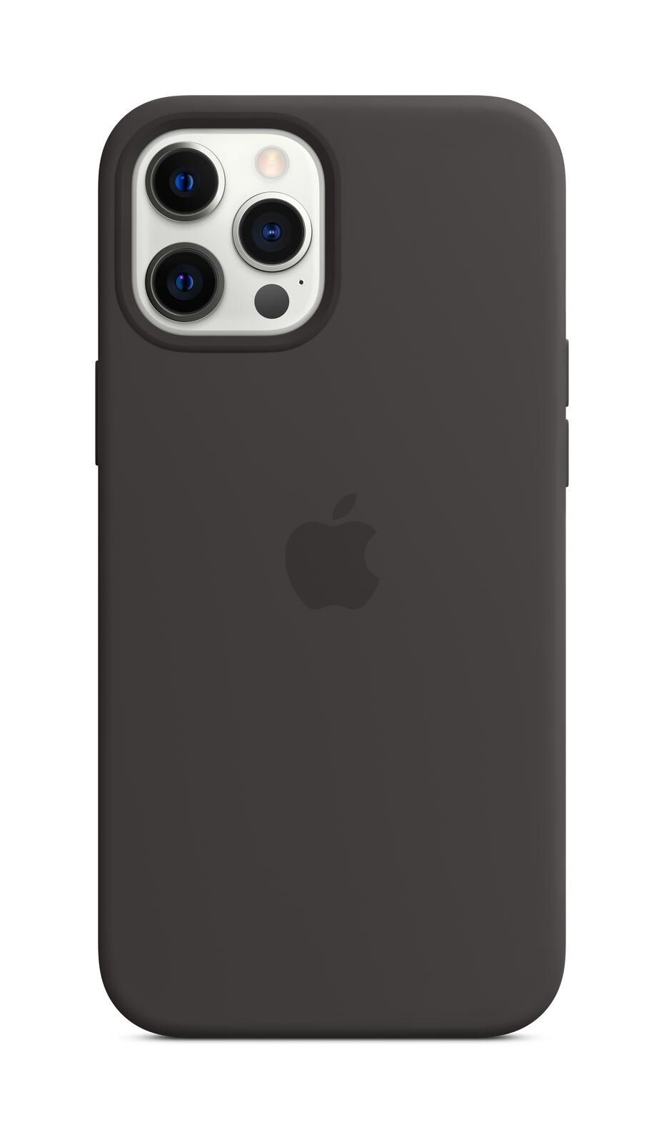 Apple Silikon Case mit MagSafe für Apple iPhone 12 Pro Max, schwarz Apple Silikon Case mit MagSafe für Apple iPhone 12 Pro Max, schwarz